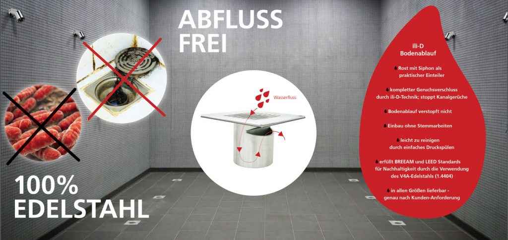 Broschüre ili-D Bodenablauf hinten
